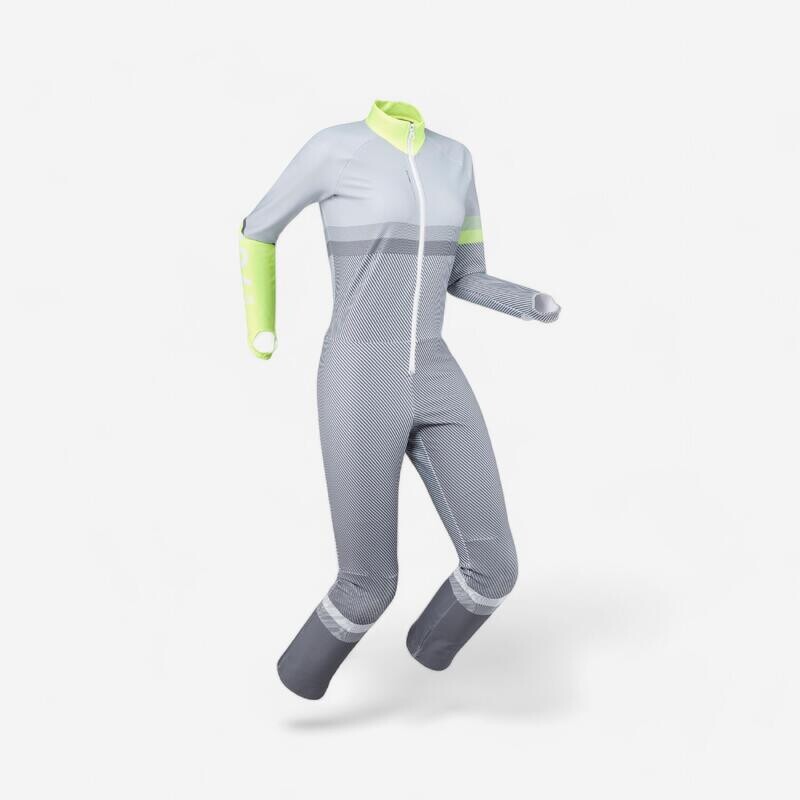 

Мужская куртка Wedze, цвет gris guijarro/silver grey/fluo neon yellow