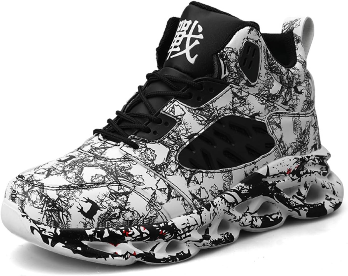 

Модные мужские кроссовки с уникальными узорами. Удобные и универсальные, подходят для бега, тренировок и повседневной носки Khwfjas, черный