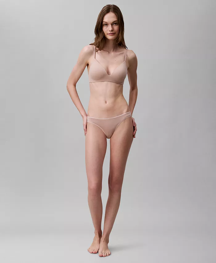 Женский бюстгальтер-майка Perfectly Fit Wireless QF8013 Calvin Klein, коричневый — фото 4