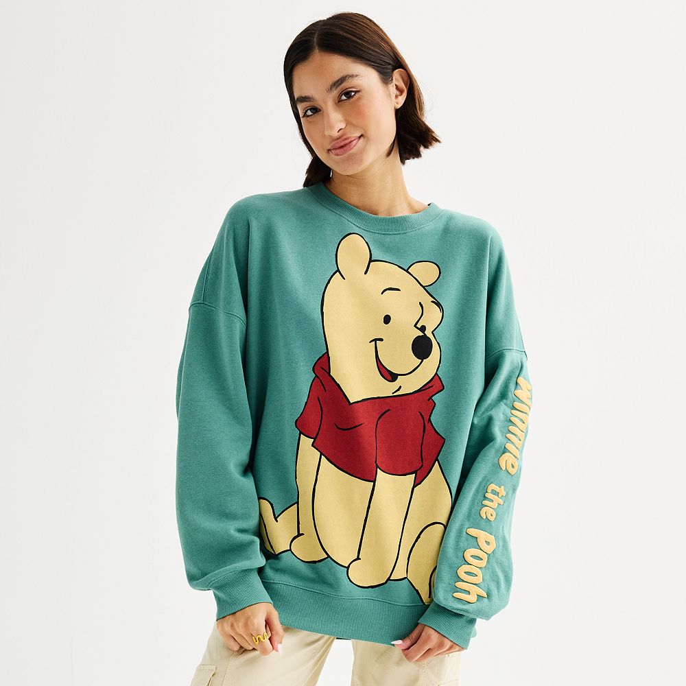 

Большой пуловер с графическим рисунком для детей Disney's Winnie The Pooh Cute Pose, цвет Light Green