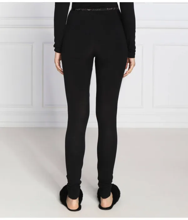 Леггинсы slim fit Emporio Armani, черный — фото 4