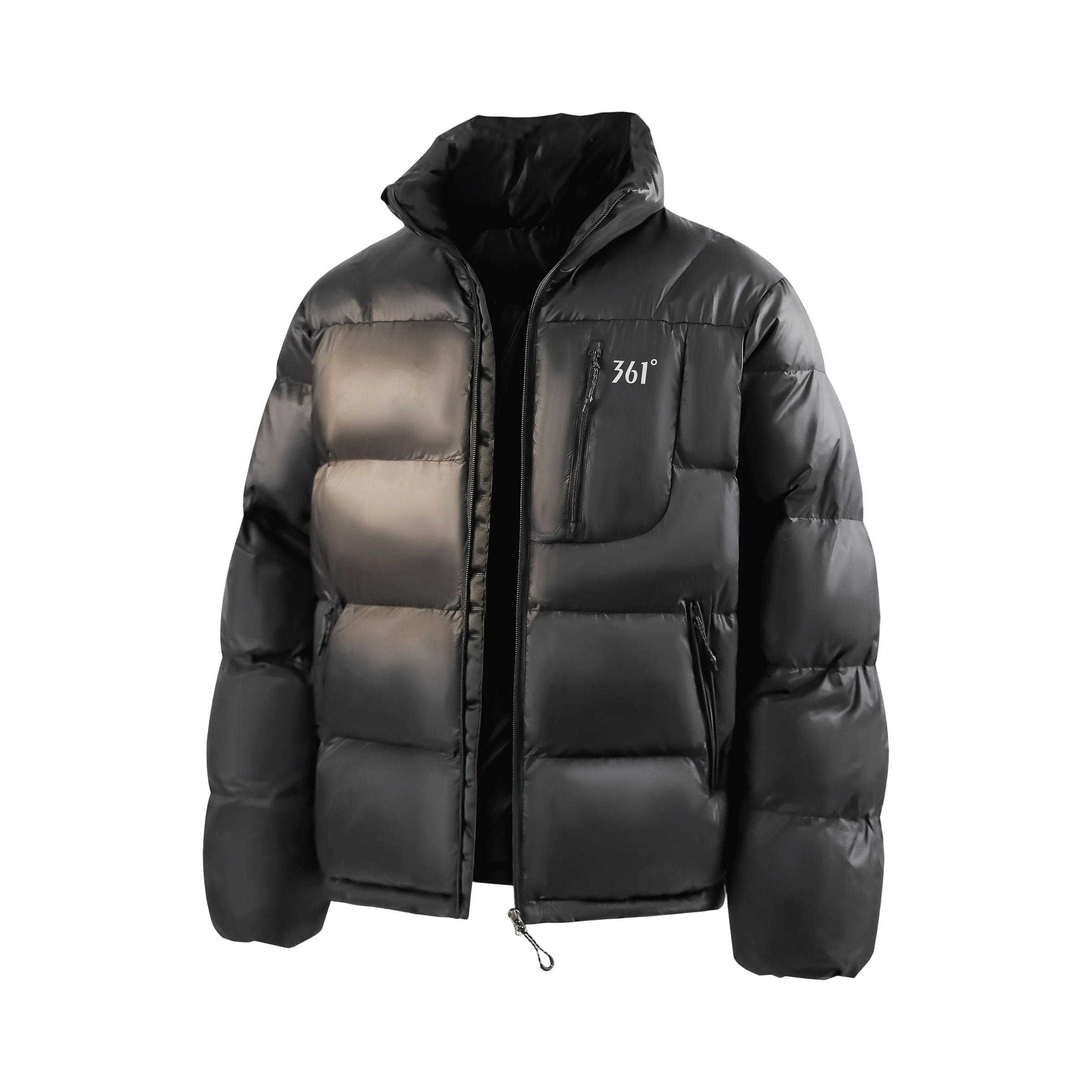 

361° Пуховик Unisex Super Black Stand Collar утепленный