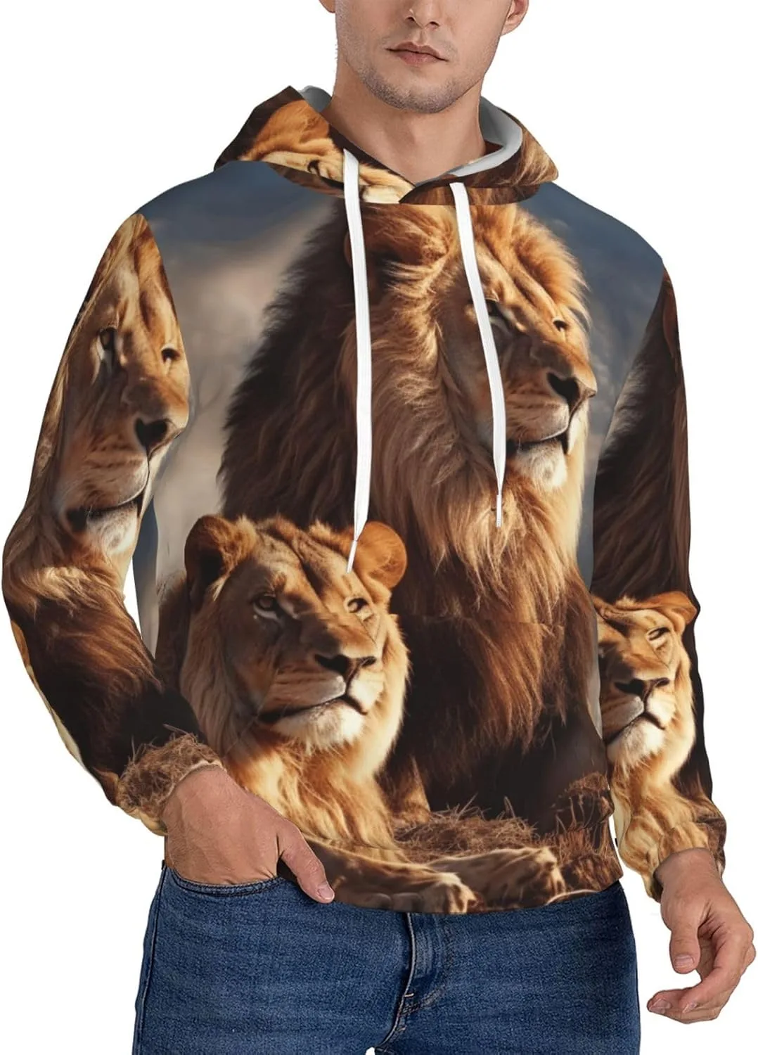 

Мужская флисовая толстовка с капюшоном Two Lions KKLWEGU