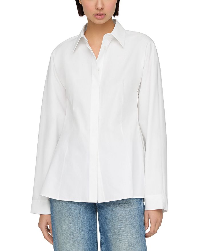 

Рубашка с защипами на спинке Lafayette 148 New York, белый