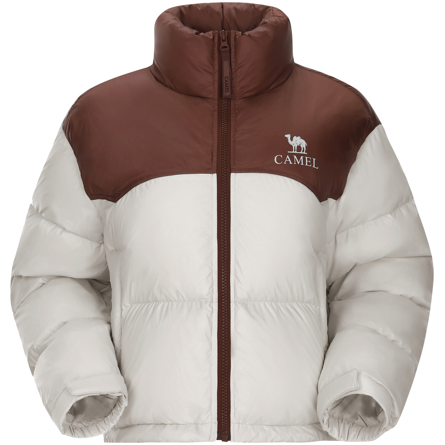 

Теплая флисовая куртка-пуховик для женщин Camel, цвет Glacier Gray/Coffee Brown, Коричневый, Теплая флисовая куртка-пуховик для женщин Camel, цвет Glacier Gray/Coffee Brown