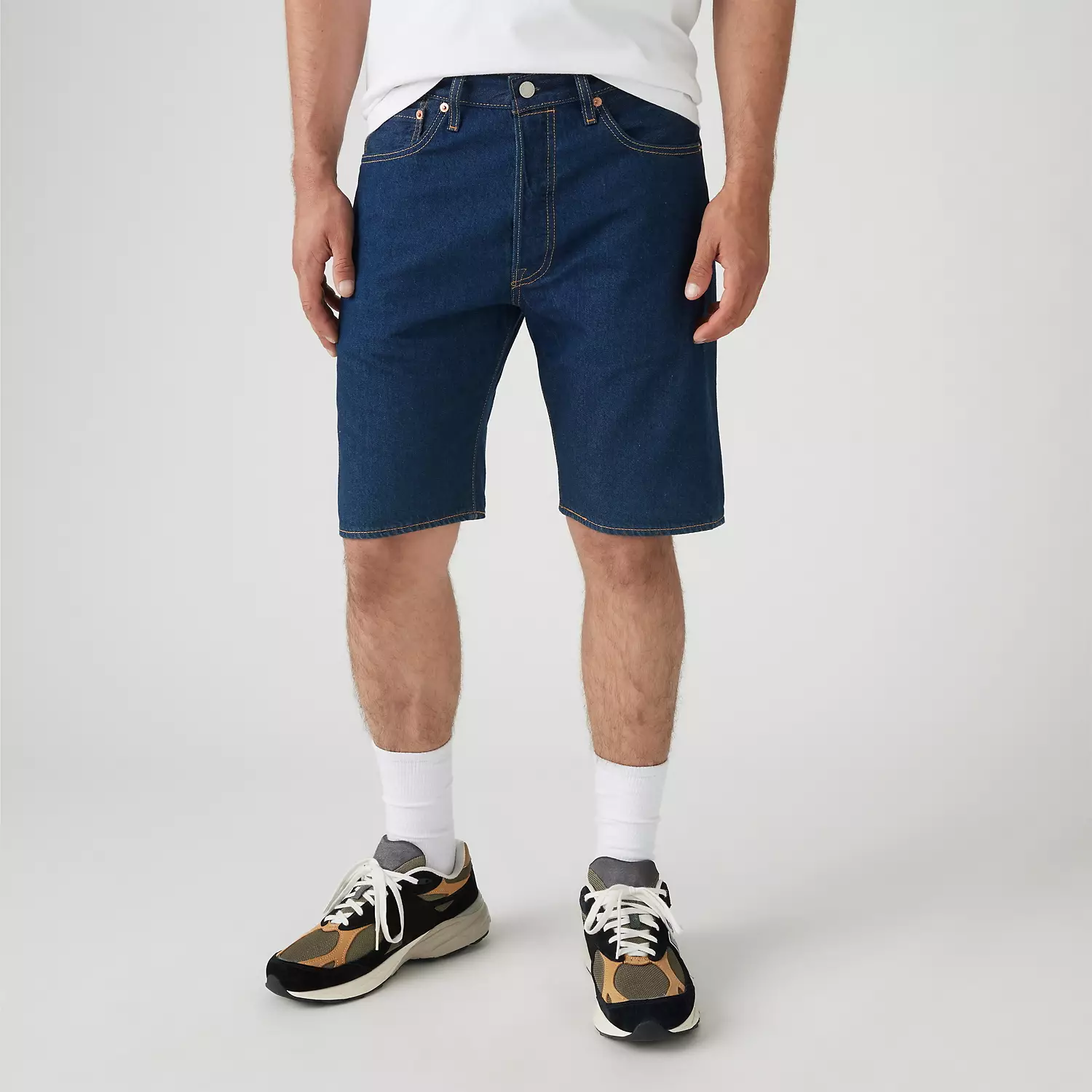 501 Оригинальный крой Легкие 9-дюймовые мужские шорты Levi's, цвет Late Edition - Dark Wash — фото 2