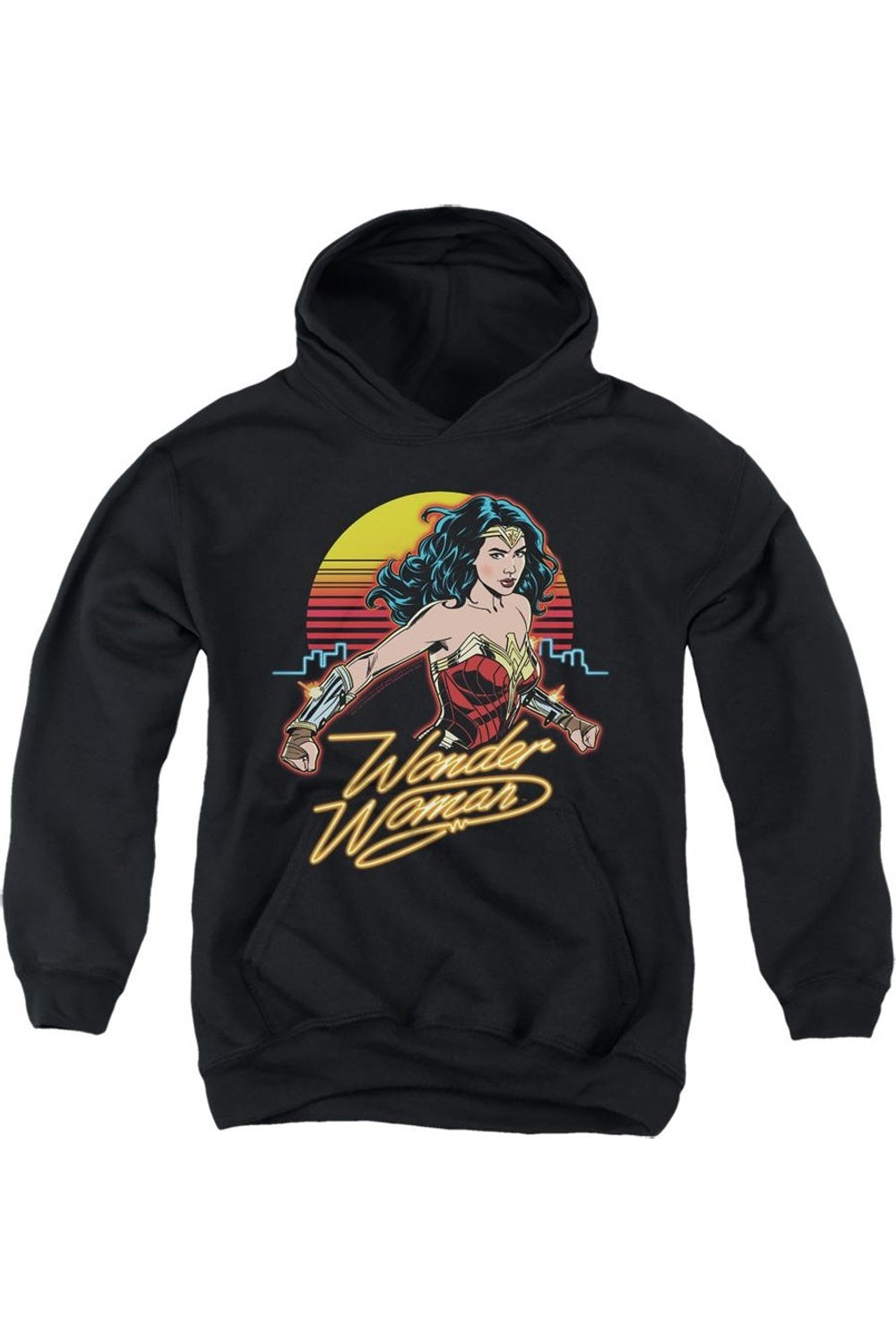 

Толстовка с капюшоном Wonder Woman 84 Skyline для молодежи Gildan, черный