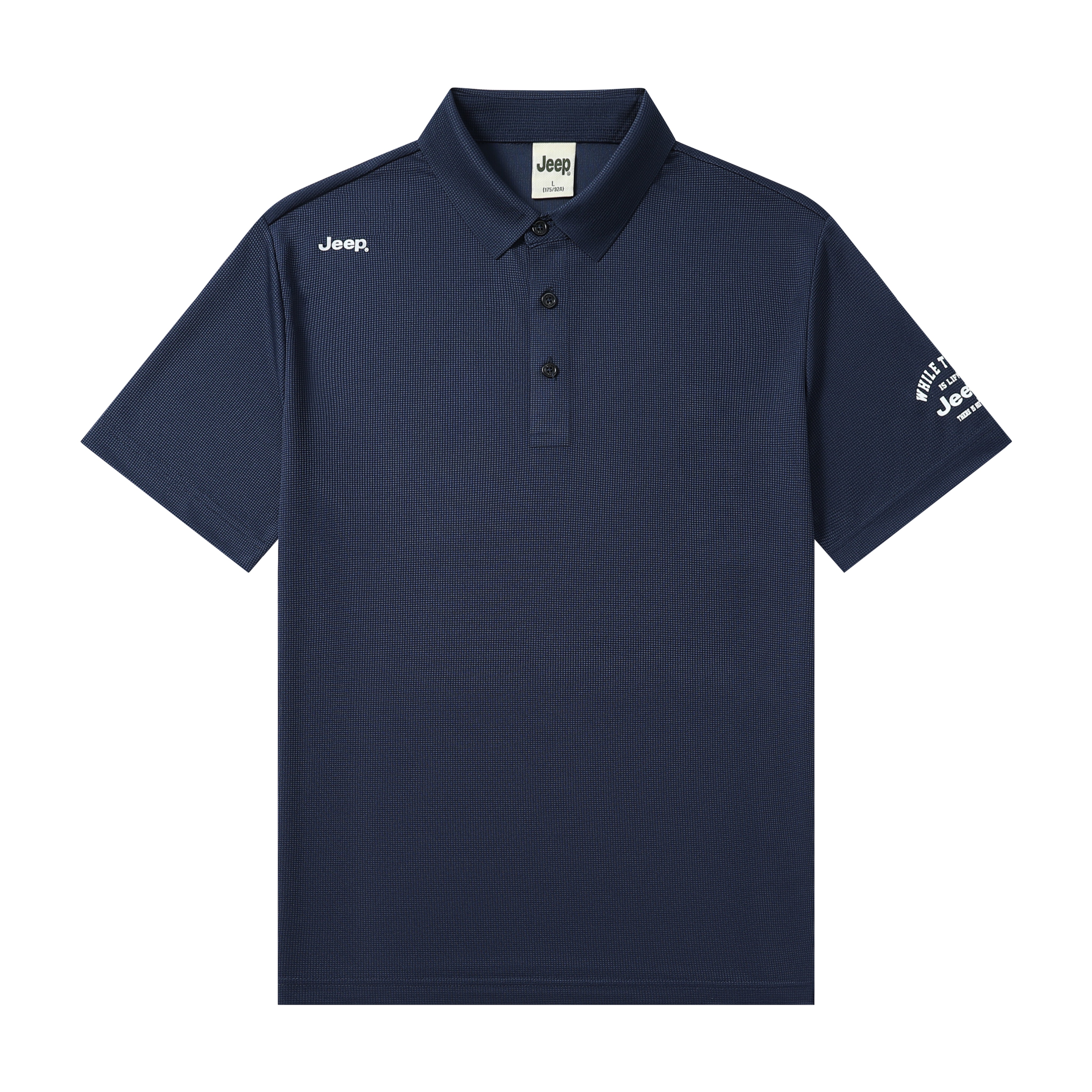 

Футболка-поло Unisex с воротником-поло, умеренно прямого кроя Jeep, темно-синий