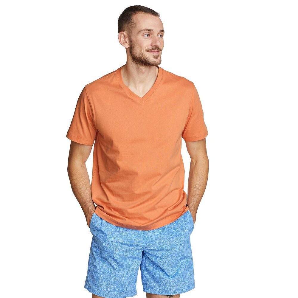 

Мужская футболка Eddie Bauer Legend с короткими рукавами и v-образным вырезом, цвет Burnt Orange