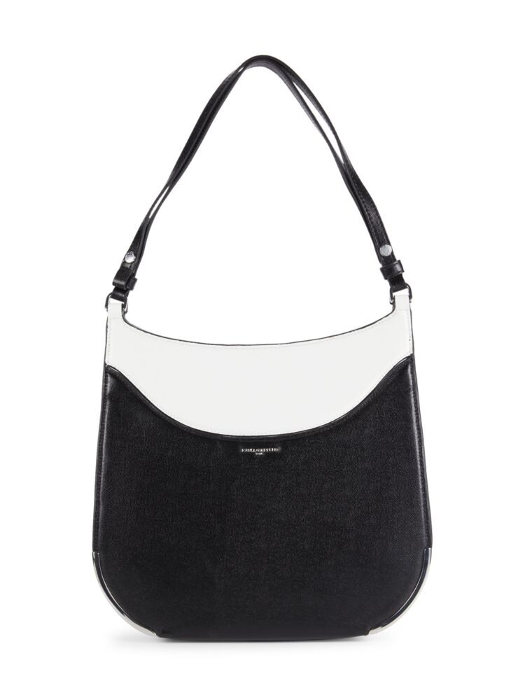 

Двухцветная кожаная сумка через плечо Milou Karl Lagerfeld Paris, цвет White Black