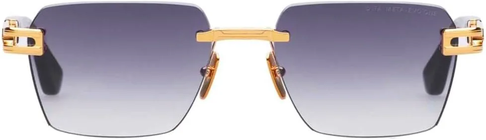 

Солнцезащитные очки Dita META-EVO ONE DT DTS147 A-01 в безободковой оправе с металлическим покрытием цвета «желтое золото/чернильный вихрь», линзы с серым градиентом