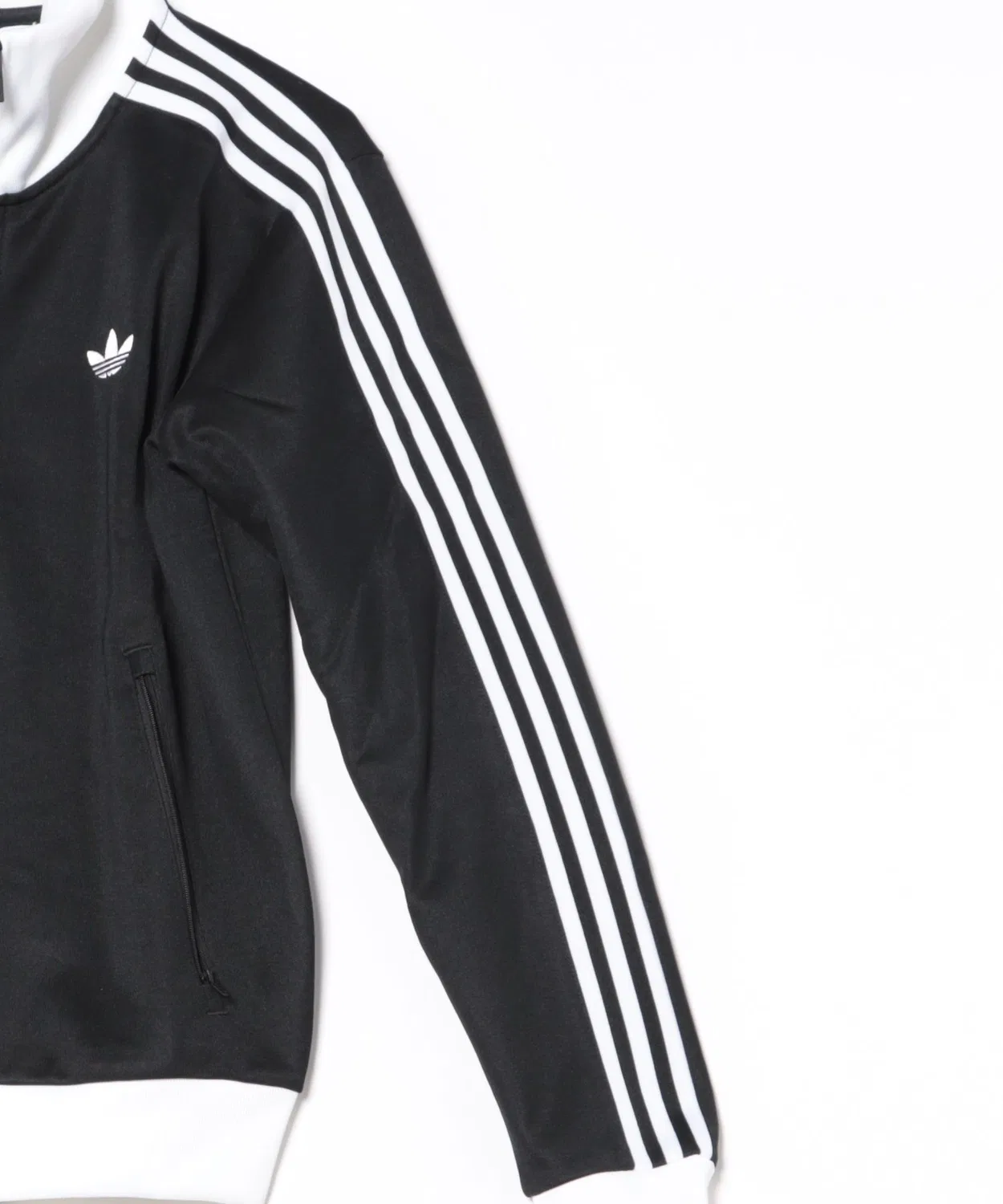 Куртка-ветровка adidas U Classic Tracktop, чёрная — фото 4
