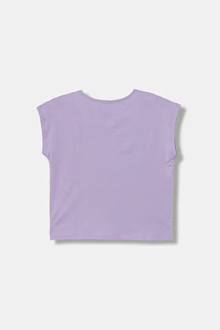 Футболка с принтом и пайетками United Colors of Benetton, фиолетовый — фото 2