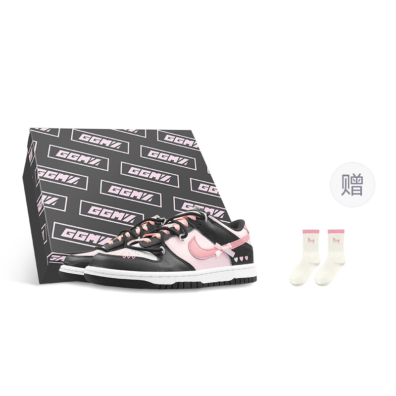 

Кроссовки Nike Dunk Skateboarding Shoes Women's Low-top Black/pink, розовый