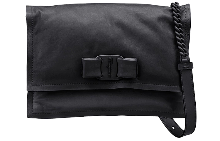 

Сумка Ferragamo из коровьей кожи Pillow Bag, через плечо, на пояс, женская черная