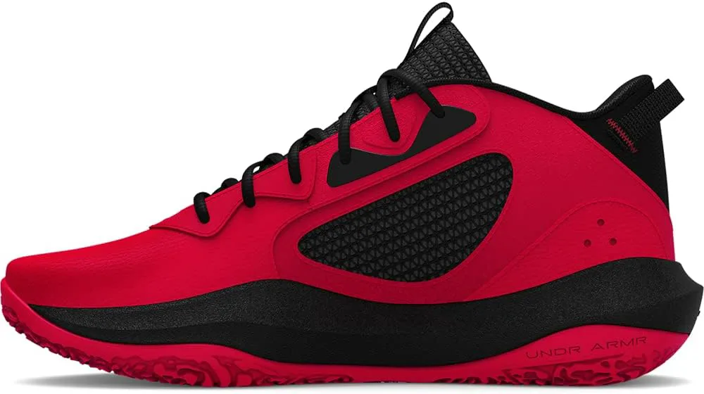 Баскетбольные кроссовки Under Armour Men's Lockdown 6, красный/черный/белый — фото 2