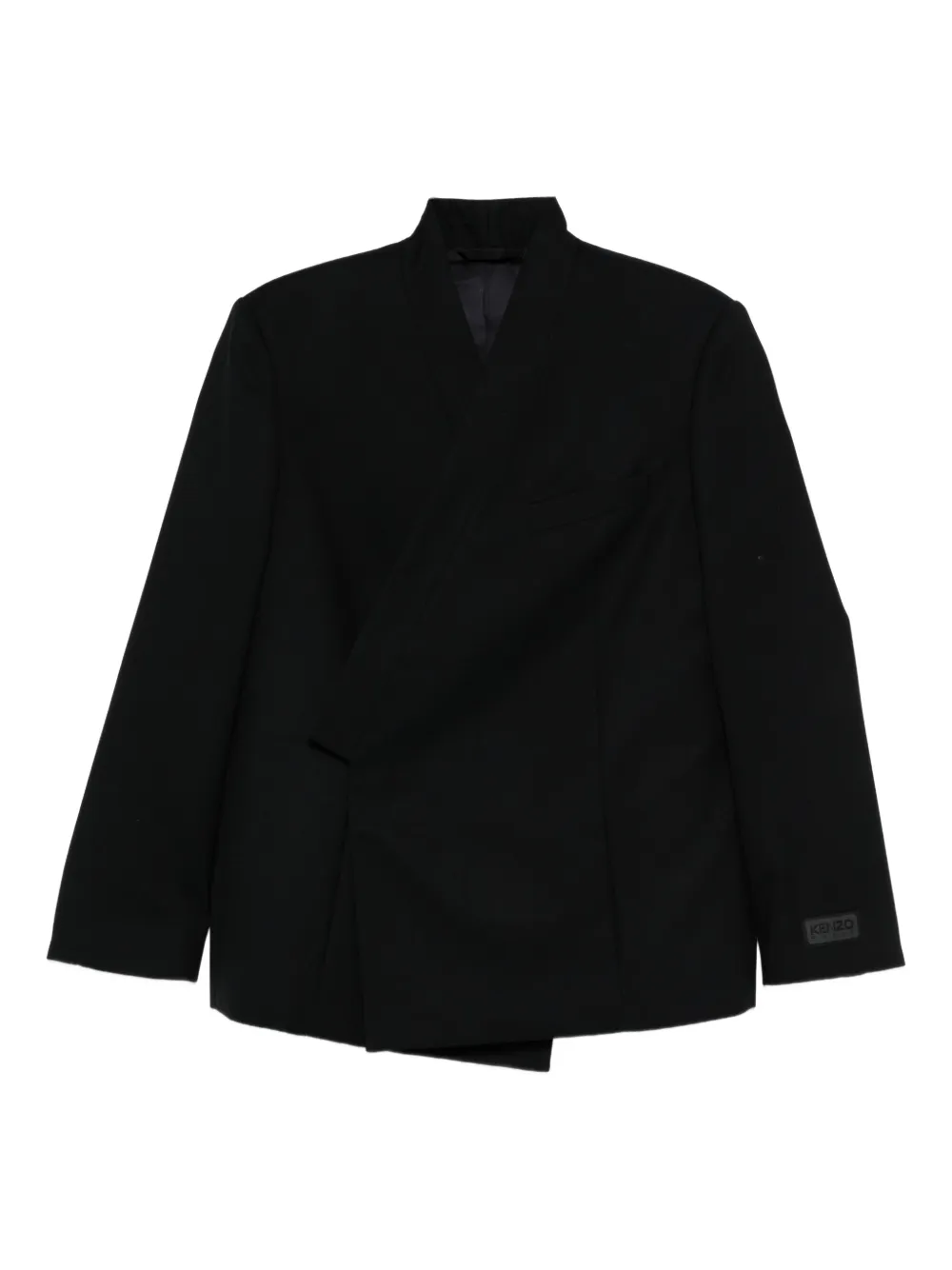 

Жакет асимметричного кроя с запахом Kenzo, черный