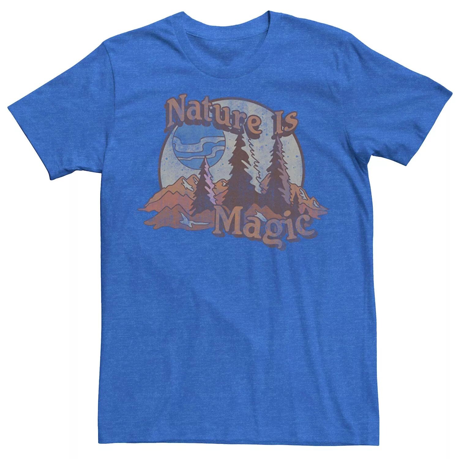 

Мужская футболка Nature Is Magic с горами и деревьями в форме круга Licensed Character