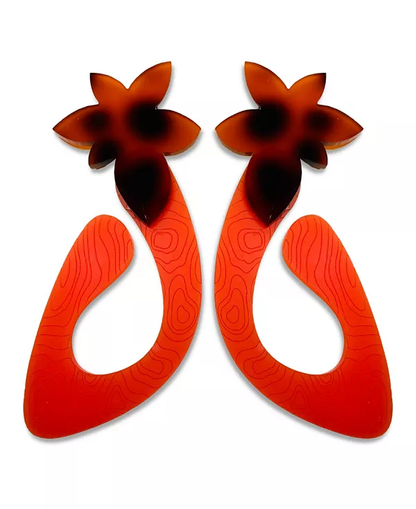 

Серьги-Капли в форме плюща Swanky Designs, orange