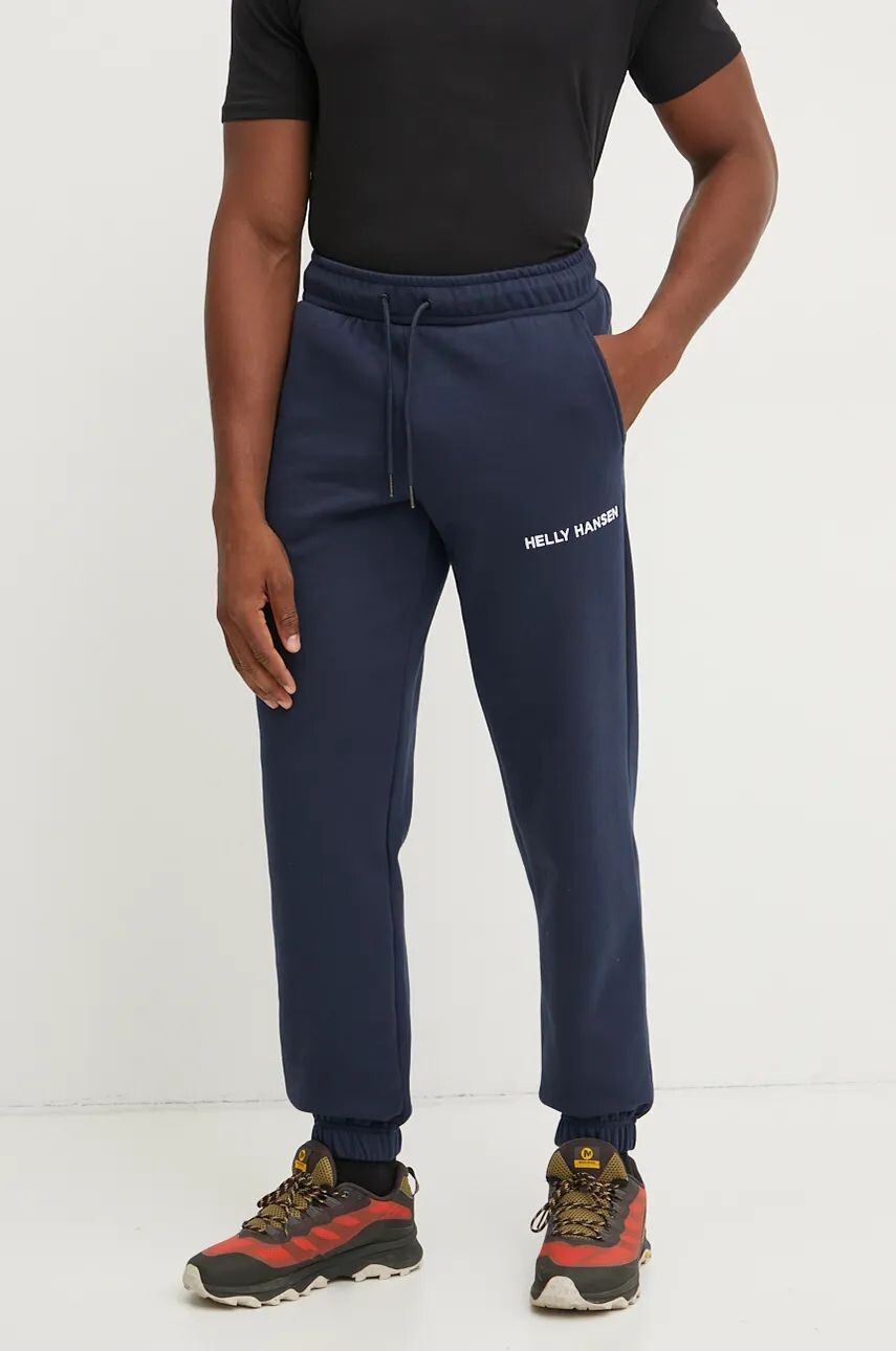 

Спортивные брюки Helly Hansen из хлопкового флиса, темно-синий