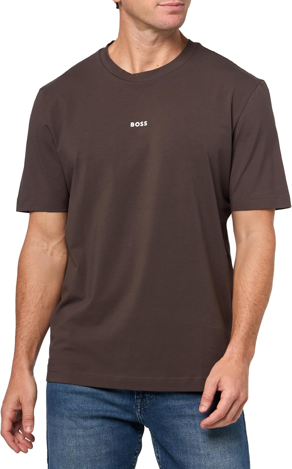 

Мужская хлопковая футболка BOSS с логотипом на груди, стандартного кроя, Brown Rust, Коричневый, Мужская хлопковая футболка BOSS с логотипом на груди, стандартного кроя, Brown Rust