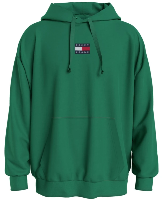 

Худи из органического хлопка с нашивкой Tommy Jeans, зеленый