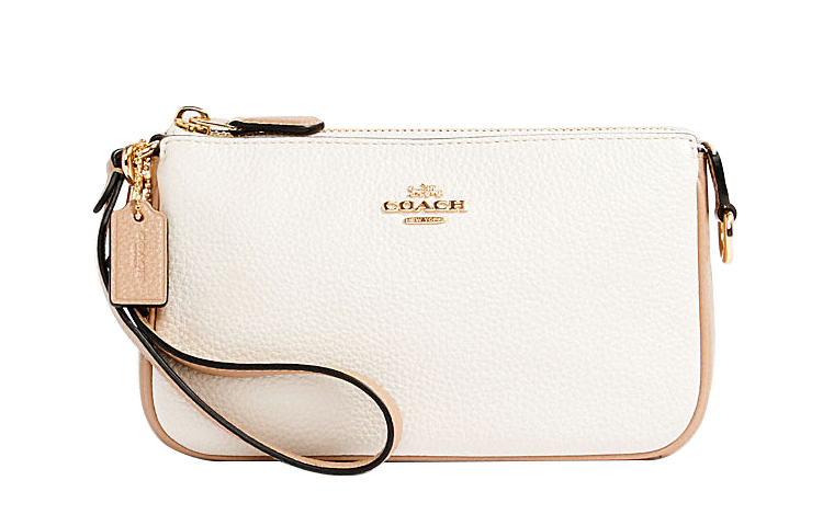 

COACH Нолита разноцветная кожаная сумочка кошелек браслетная сумка подмышечный клатч Трампетс женская экрю