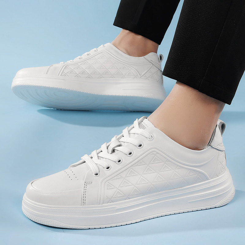 Dunnu Мужские низкие скейтерские кеды белые, цвет White — фото 3