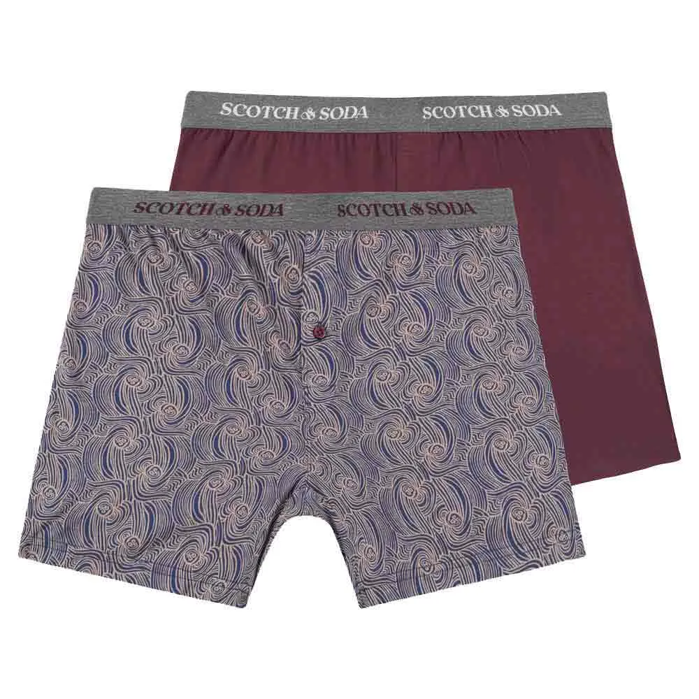 

Трусы-боксеры Scotch & Soda SSFA24M272030 2 units, красный/серый