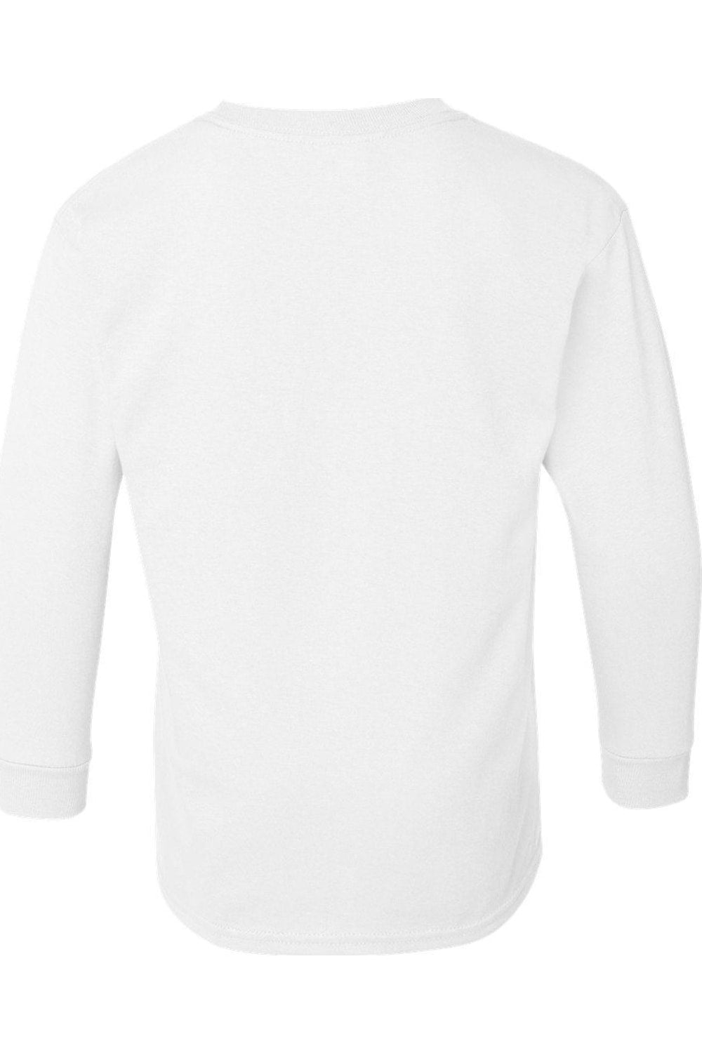 Футболка Gildan Heavy Cotton Youth с длинным рукавом, белый — фото 2