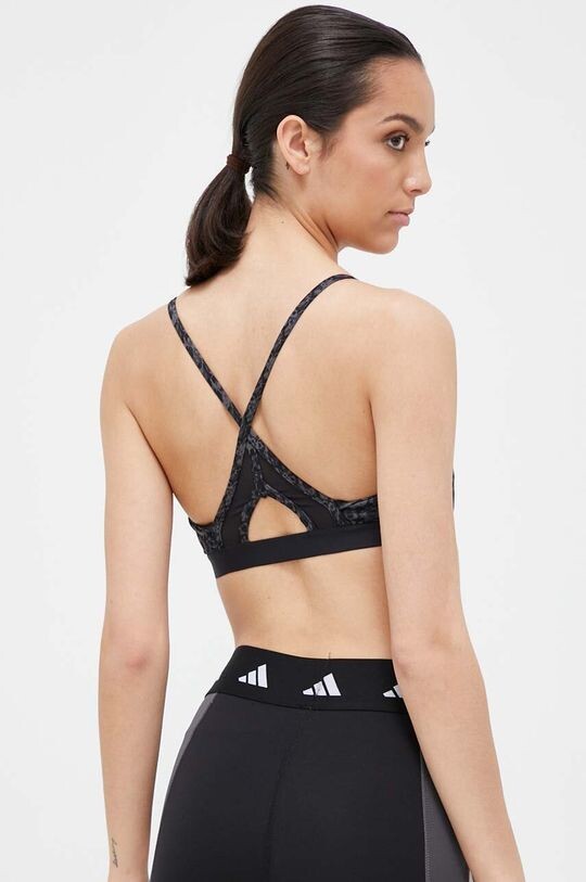 Спортивный бюстгальтер Aeroreact adidas, черный — фото 3