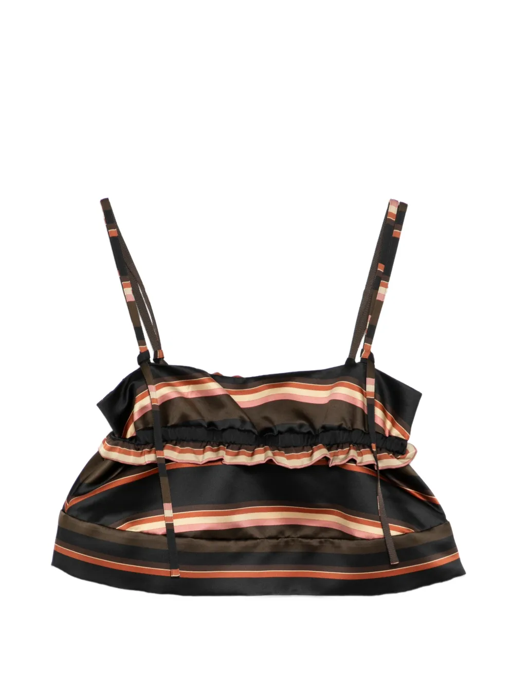 

Топ с оборками Sacai, черный