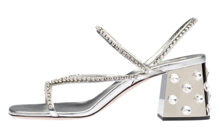 

Сандалии женские Miu Miu, серебряный
