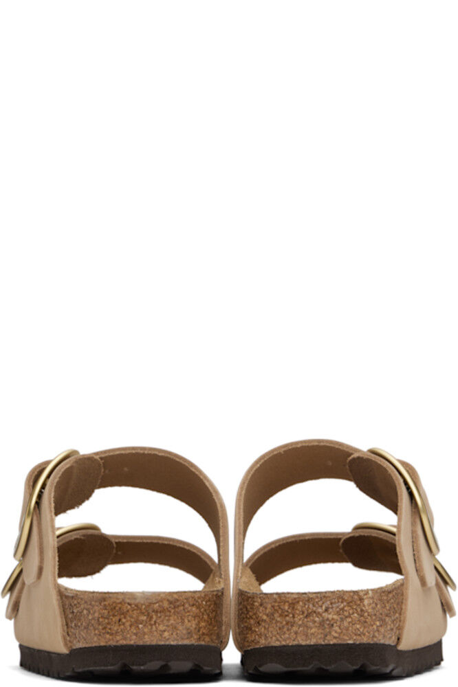 Бежевые узкие сандалии Arizona с большой пряжкой Birkenstock — фото 2