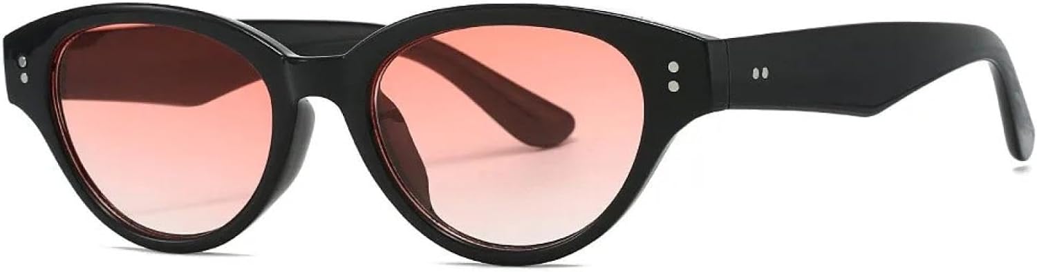 

Винтажные сексуальные женские солнцезащитные очки «кошачий глаз» для женщин и мужчин, популярные, роскошные, в стиле ретро-панк, с заклепками, защита от УФ-излучения UV400 TYUVIVO, Black Pink