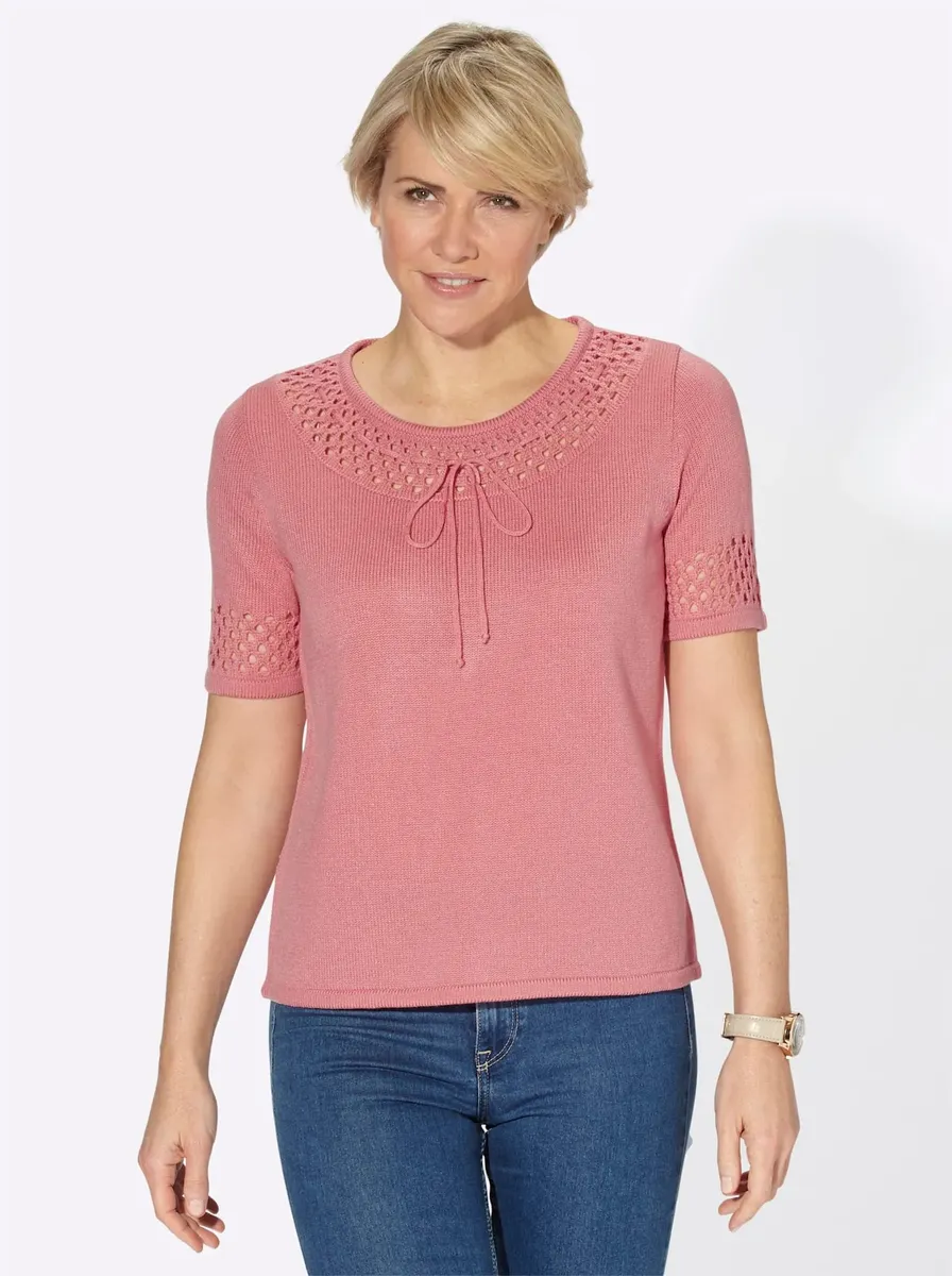 

Свитер с круглым вырезом Classic Basics "Пуловер", цвет Flamingo