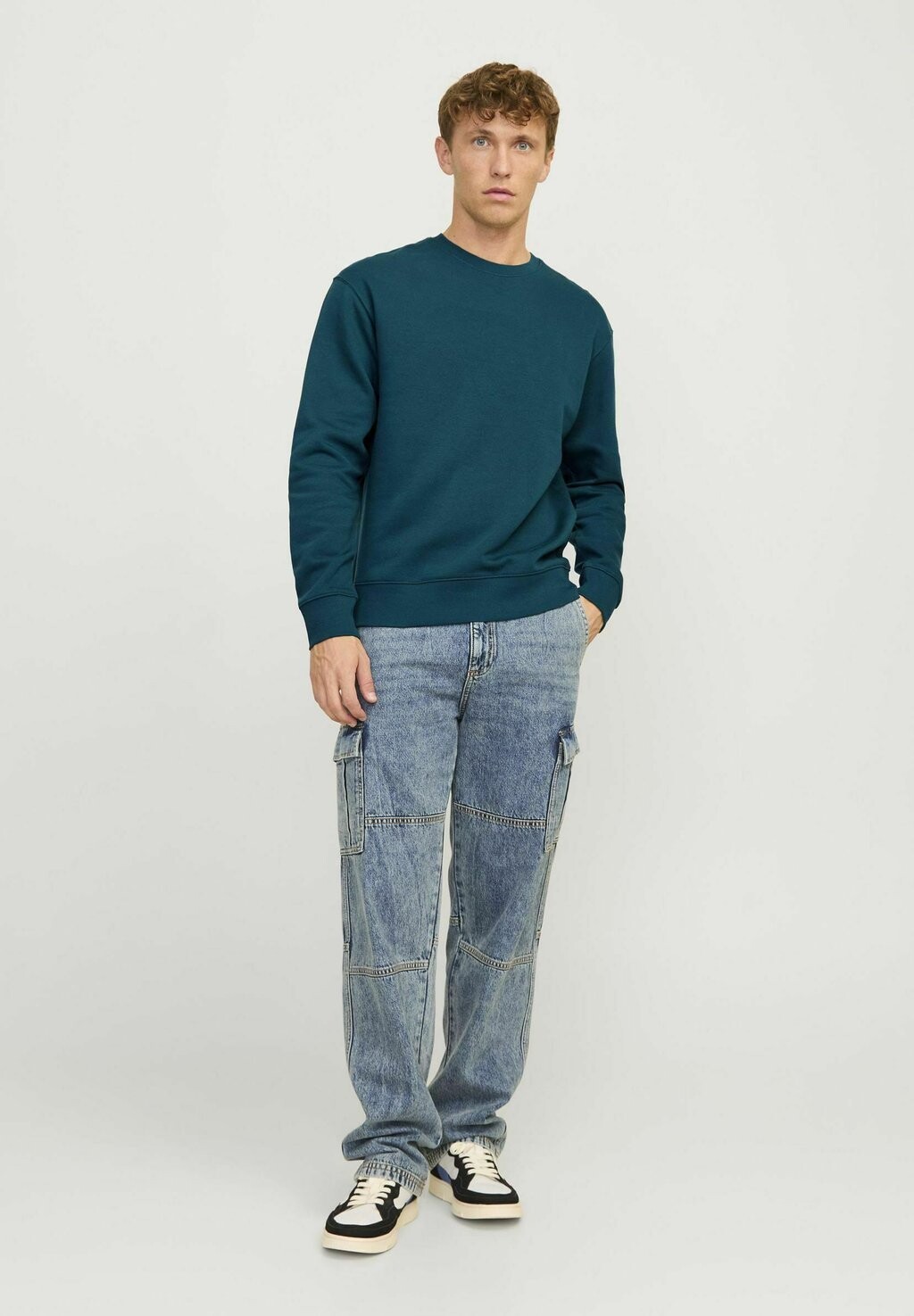 

Толстовка с капюшоном JJESTAR CREW NECK Jack & Jones, цвет Deep Teal