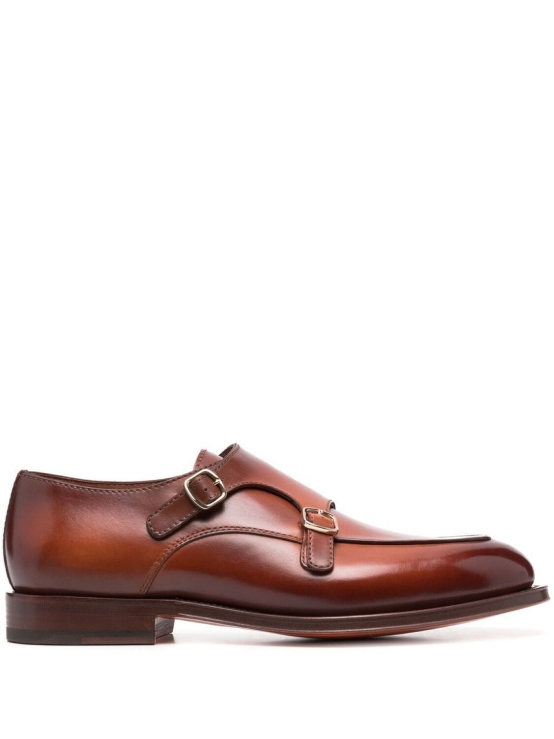 

Santoni лоферы с ремешками, коричневый