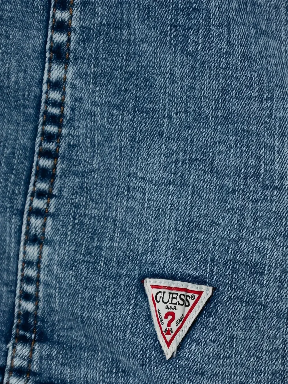 Джинсовая куртка на пуговицах GUESS Kids, синий — фото 3
