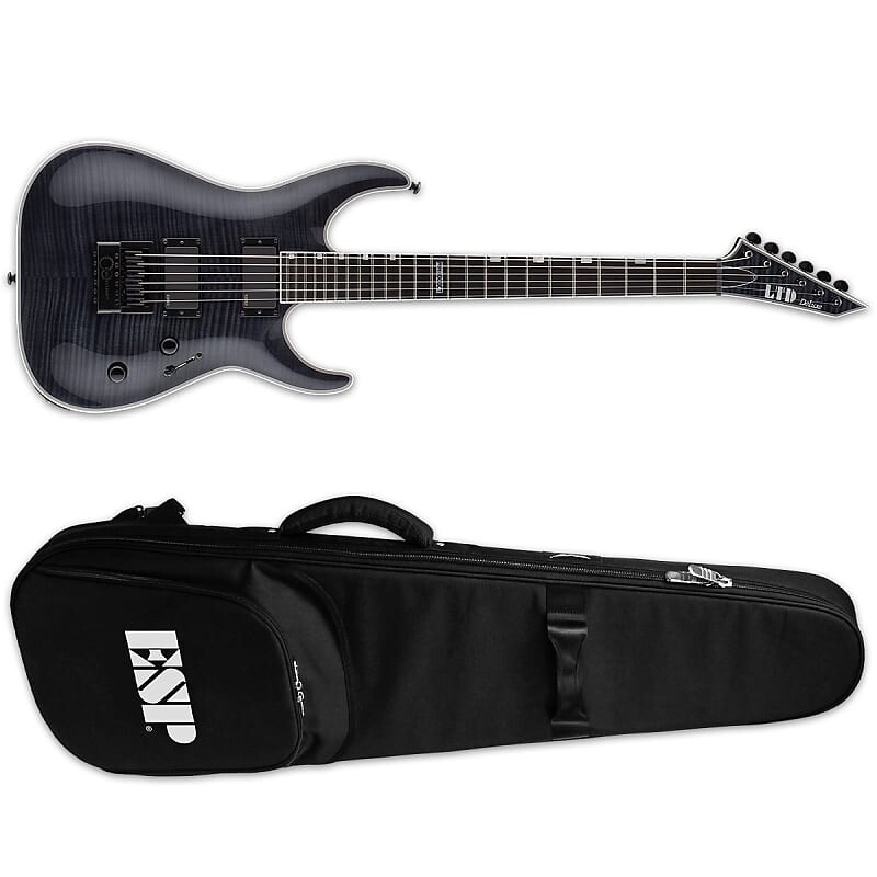 

Электрогитара ESP LTD LTD MH-1000 Evertune ET FM See Thru Black Electric Guitar + ESP Gig Bag MH 1000 STBLK