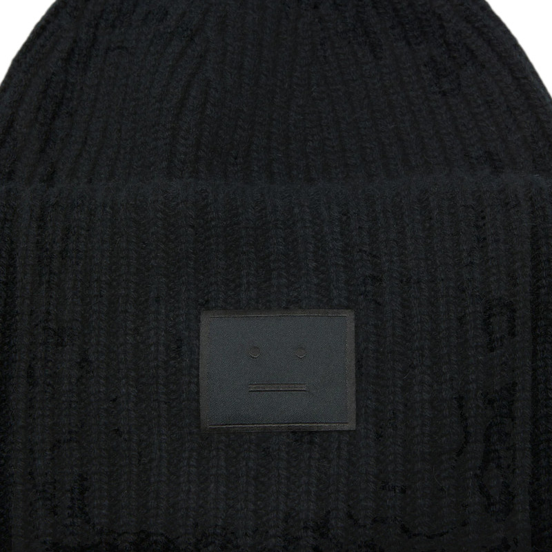 Acne Studios Шерстяная унисекс-бини черная, Black — фото 2