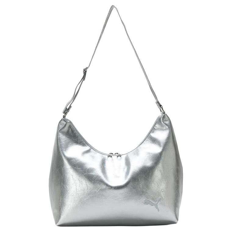 

PUMA Сумка через плечо из искусственной кожи серебристого цвета, Серебристый, PUMA Сумка через плечо из искусственной кожи серебристого цвета