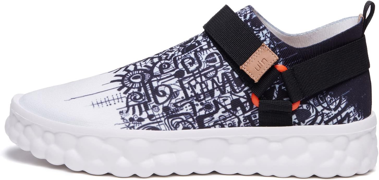 

Мужские модные кроссовки UIN Легкие прогулочные повседневные слипоны Художественно раскрашенные спортивные путешественные скейт-кроссовки Las Ramblas, Las Ramblasⅲ-the Moment