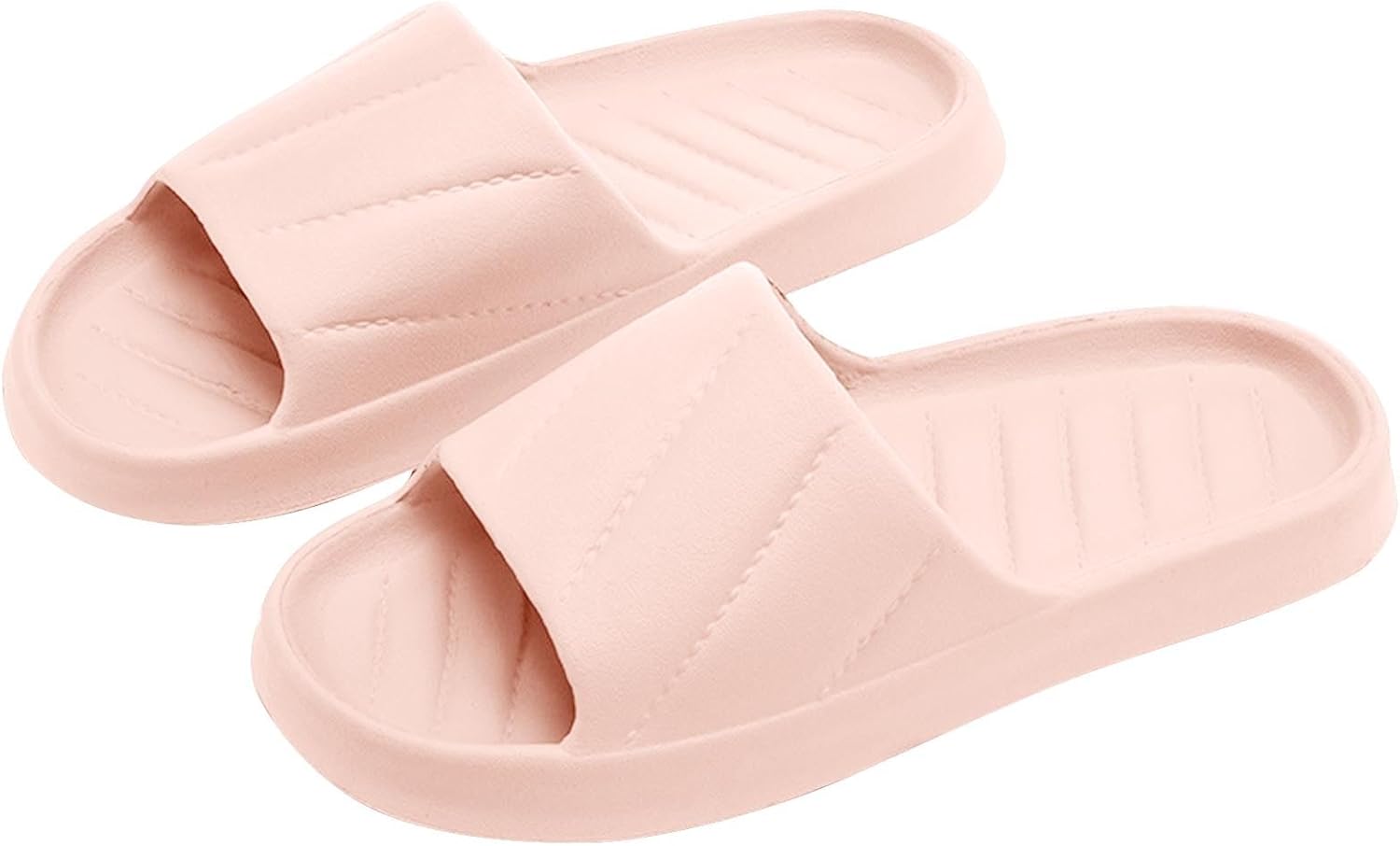 

Легкие ультрабыстро-сохнущие тапочки для женщин и мужчин, нескользящие душевые тапочки, комфортные домашние тапочки для внутри дома и общежитий Generic, розовый