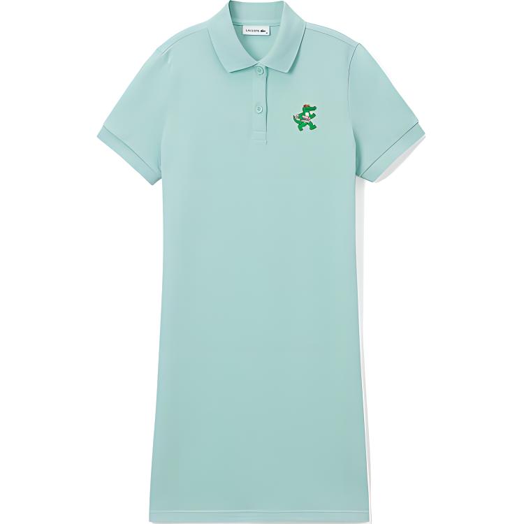 Платье LACOSTE SS24, короткий рукав, розово-красный — фото 3