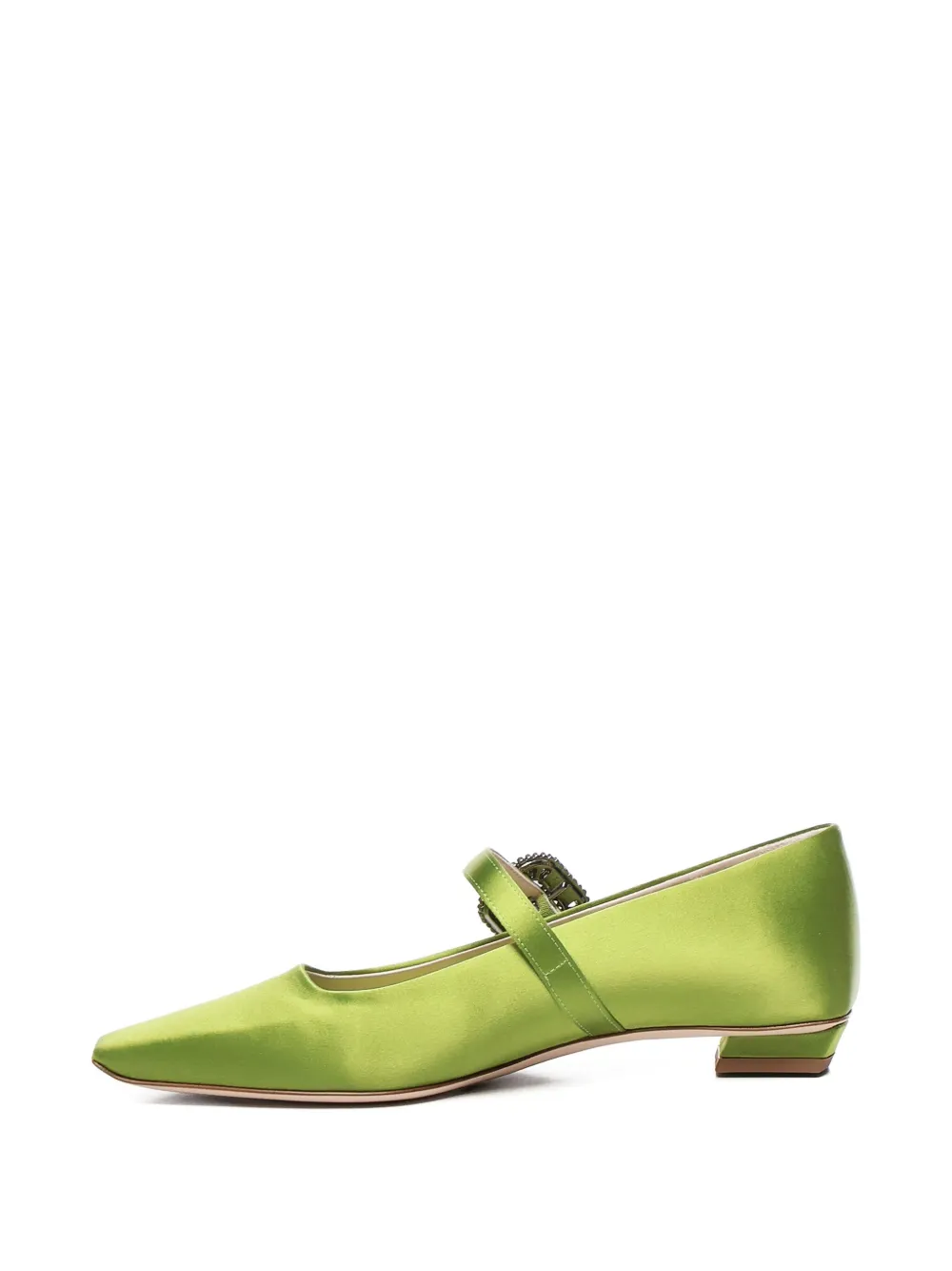 Балетки Мэри Джейн Belle Vivier Roger Vivier, зеленый — фото 3