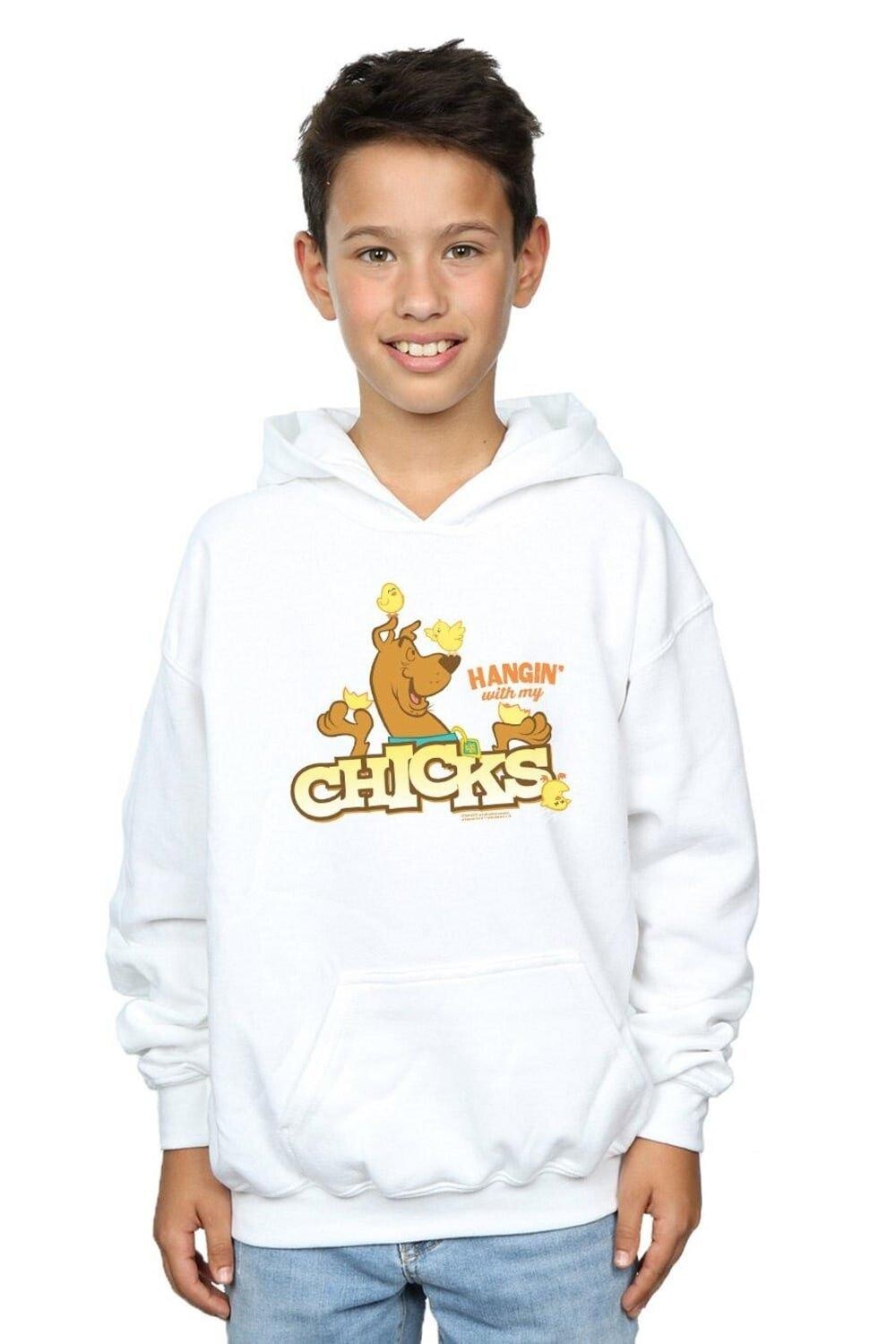 

Толстовка Hangin With My Chicks Scooby Doo, белый