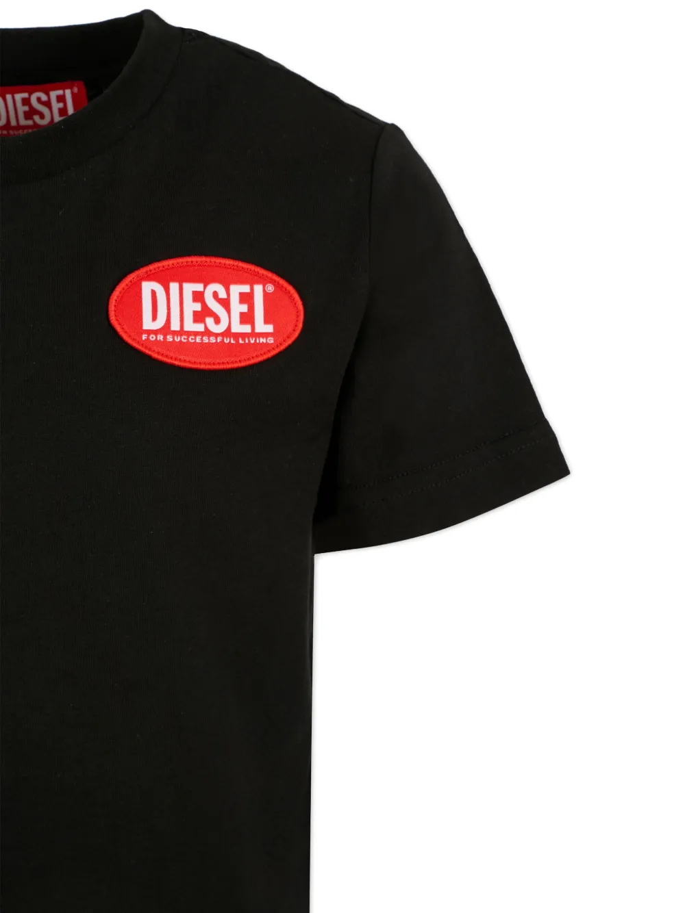 Футболка с нашивкой-логотипом Diesel Kids, черный — фото 3