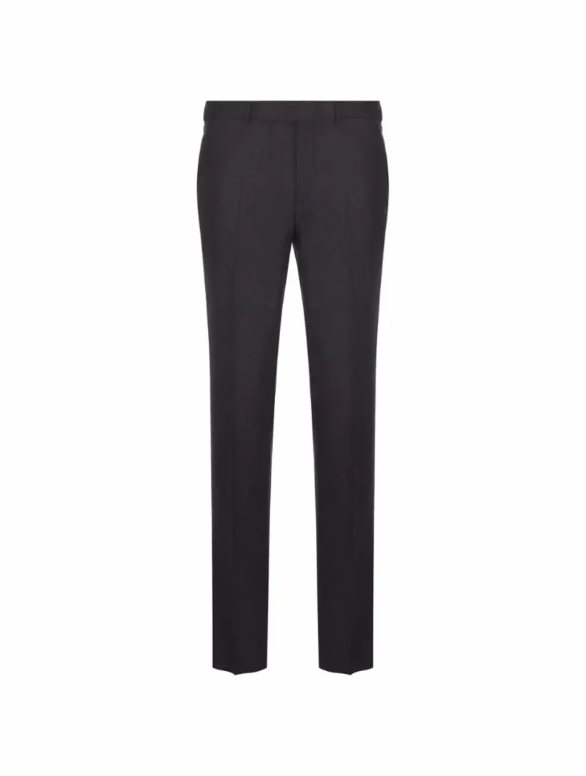 

Шерстяные прямые брюки Zegna, серый