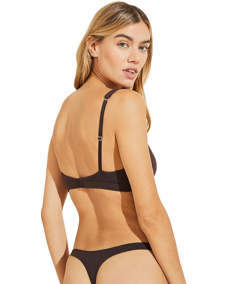 

Бралетт Eberjey Pima Stretch Cotton V Bralette, цвет Fudge
